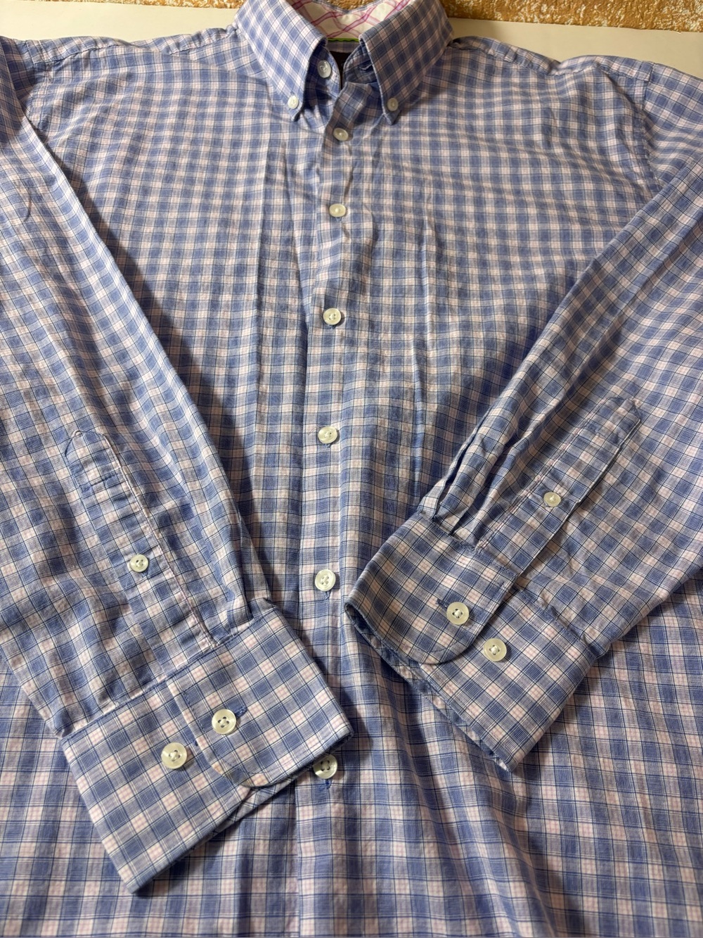 Tattersall London Mens Dress Shirt Preppy Professional Office Wear Gingham 17 - Picture 7 of 15